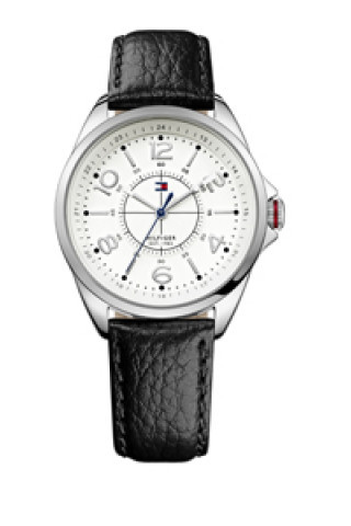 Tommy Hilfiger correa de reloj TH-189-3-14-1309 / TH679301481 Cuero Negro + costura negro