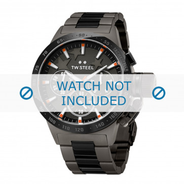 TW Steel correa de reloj TWB314 / TW314 Metal Gris antracita 24mm