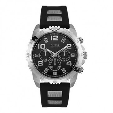 Guess correa de reloj W0599G3 Caucho Negro 23mm