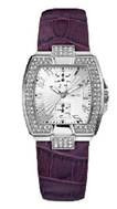 Guess correa de reloj W12075L3 Cuero Púrpura 10mm