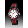Correa de reloj Lotus 18172-1 / 18172-5 Silicona Negro 15mm