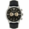 Correa de reloj Armani AR0576 Cuero Negro