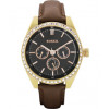 Correa de reloj Fossil BQ3060 Cuero Marrón 18mm