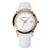 Correa de reloj Burberry BU2128 / BU9130 Cuero Blanco 18mm