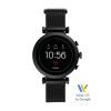 Correa de reloj Reloj inteligente Fossil FTW6050 Milanesa Negro 18mm