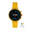 Correa de reloj Reloj inteligente Fossil FTW6053 Silicona Amarillo 18mm