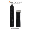 Correa de reloj Hamilton H426150 Cuero Negro 22mm