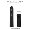 Correa de reloj Hamilton H690.685.105 Cuero Negro 22mm