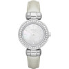 Correa de reloj (Combinación de correa + caja) DKNY NY8564 Cuero Crema blanca