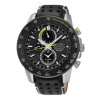Correa de reloj Seiko V198-0AA0 / SSC361P1 / L0CE011J0 Cuero Negro 21mm