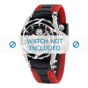 Festina correa de reloj F16272-8 Cuero Negro 22mm + costura roja