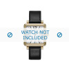 Correa de reloj Marc by Marc Jacobs MJ1437 Cuero suave Negro 16mm
