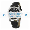 Correa de reloj Tissot T600025440 / T610025414 Cuero Negro 19mm
