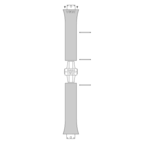 Correa de reloj Rado 01.964.0548.3.215 Caucho Azul