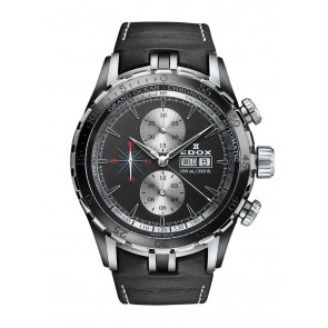 Correa de reloj Edox 01121 Cuero Negro 23mm