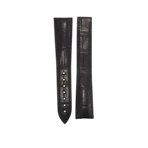 Correa de reloj Omega 032Z016602 Cuero de cocodrilo Negro 20mm