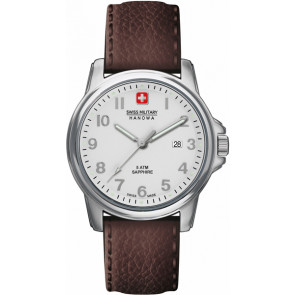 Swiss Military Hanowa correa de reloj 06-4231-04-001 Cuero Marrón 24mm + costura marrón