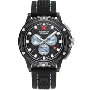 Correa de reloj Swiss Military Hanowa 06-4348.13.001 Caucho Negro 22mm