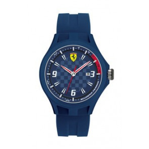 Correa de reloj Ferrari SF101.4 / 0830067 / SF689300097 Caucho Azul 22mm