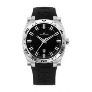 Correa de reloj Jacques Lemans 1-1365 Caucho Negro 19mm