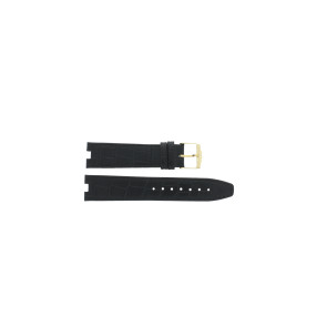 Correa de reloj Jacques Lemans 1-1423 Cuero Negro 6mm