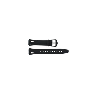 Casio correa de reloj 10093317 Goma Negro 16mm
