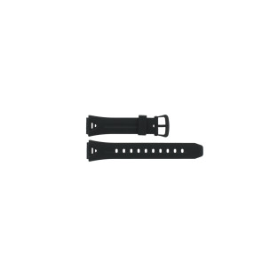 Casio correa de reloj 10360825 Goma Negro 16mm 
