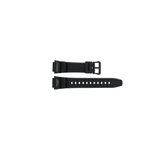 Casio correa de reloj 10379562 Goma Negro 18mm