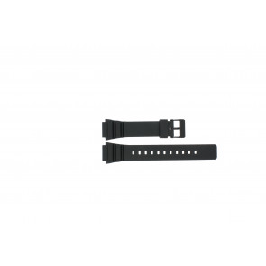 Casio correa de reloj MRW-200h / 10393907 Caucho Negro 18mm