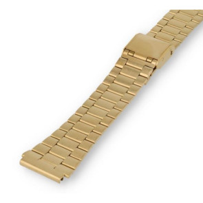 Correa de reloj Casio A159WGEA-1EF / 10396378 Acero Chapado en oro 18mm