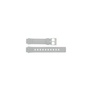 Casio correa de reloj 10406536 Plástico Blanco 14mm