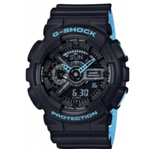 Casio correa de reloj GA-110 LN / 10540143 Caucho Negro