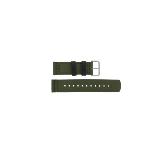 Correa de reloj Casio 10568024 / PRW-6600YB-3 Cuero/Textil Verde 24mm