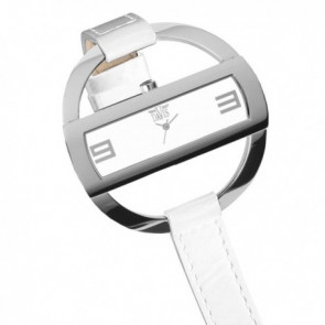Correa de reloj Davis 1201 Cuero Blanco 14mm