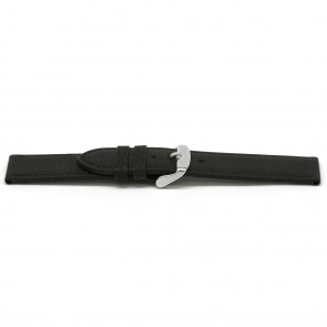 Correa de reloj Universal C129 Cuero Negro 12mm