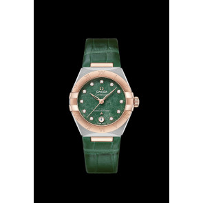 Correa de reloj Omega 13123292099001.032Z017080 Cuero de cocodrilo Verde