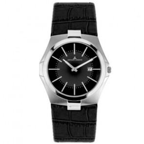 Correa de reloj Jacques Lemans 1337-A Cuero Negro 7mm