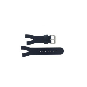 Correa de reloj Davis 1401 / 1403 Cuero Azul 10mm