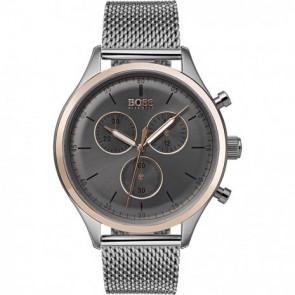 Hugo Boss correa de reloj HB1513549 / HB-317-1-20-3039 / HB659002575 Metal Plateado 20mm