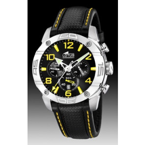 Correa de reloj Lotus 15644-6 Cuero Negro 23mm
