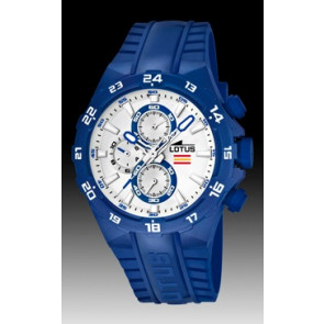 Lotus correa de reloj 15800-3 Caucho Azul