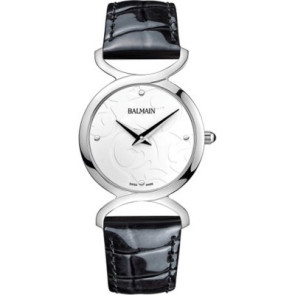 Correa de reloj Balmain B4671.32.86 / 1732465 Cuero Negro 17mm