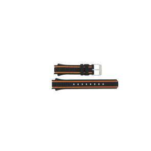 Correa de reloj Lotus 18172-3 / 18172-7 Silicona Negro 15mm