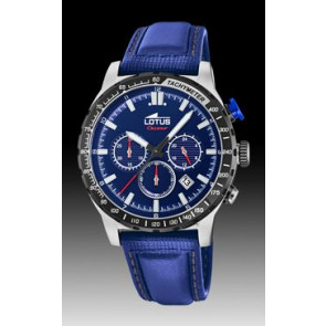 Correa de reloj Lotus 18587-2 Cuero Azul 22mm