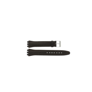 Correa de reloj Swatch (alt.) 21413.27.17C Cuero Marrón oscuro 17mm