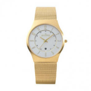 Correa de reloj Skagen 233XLGG Milanesa Chapado en oro 22mm