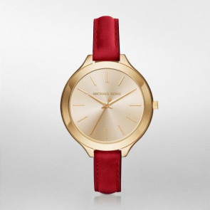 Correa de reloj Michael Kors MK2606 / Red Cuero Rojo 12mm