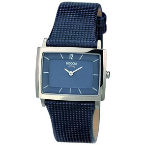 Correa de reloj Boccia 3203-01 Cuero Azul 24mm