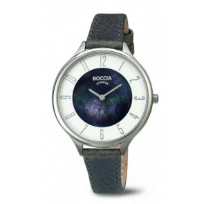 Correa de reloj Boccia 3240-01 Cuero Gris 14mm