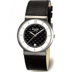 Correa de reloj Boccia 3514-09 Cuero Negro 22mm